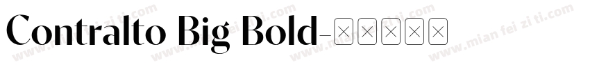 Contralto Big Bold字体转换